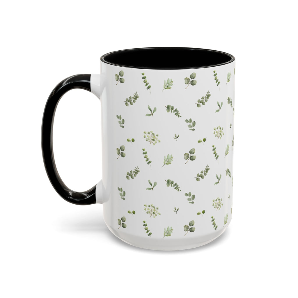 Botanical Eucalyptus Accent Coffee Mug — 11/15oz