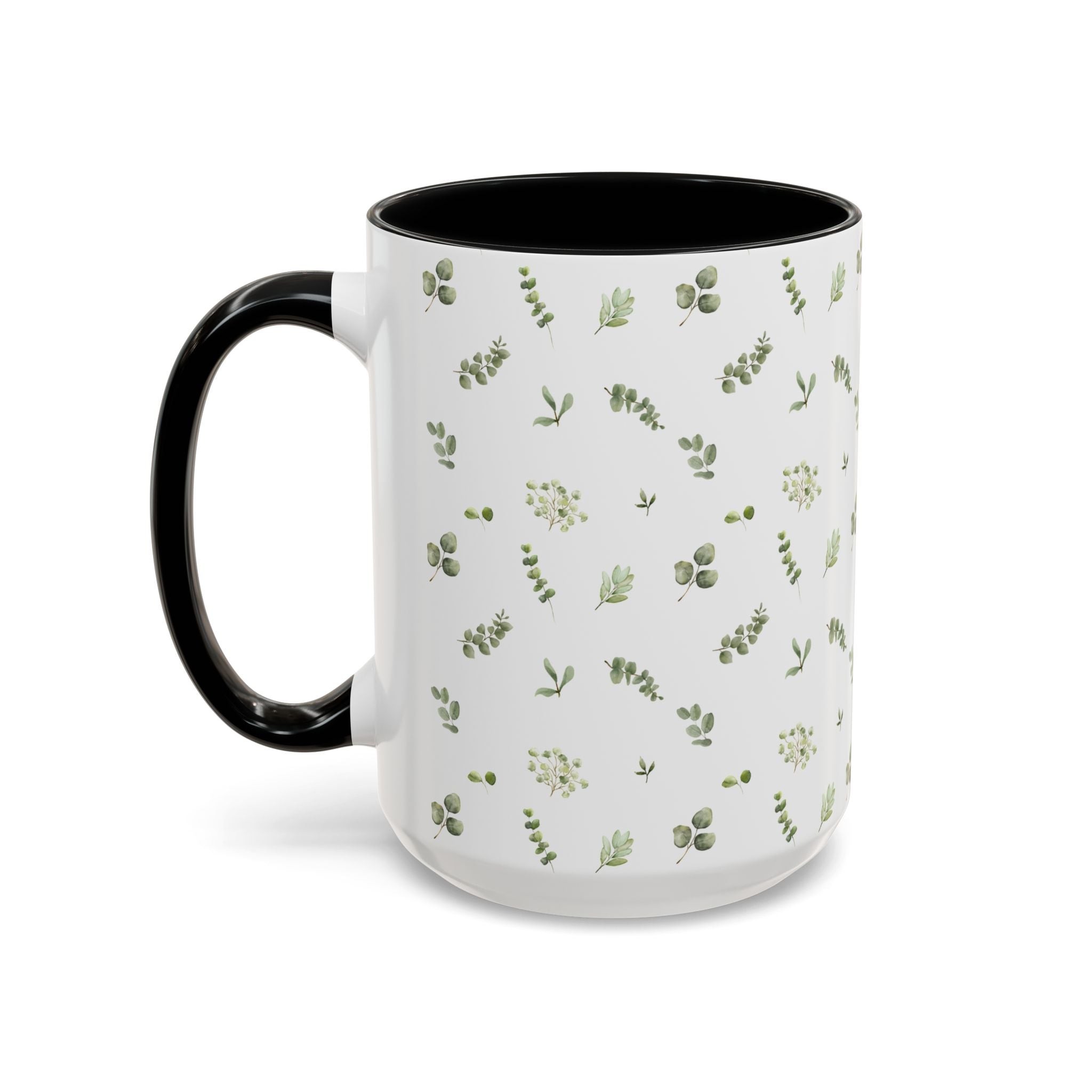 Botanical Eucalyptus Accent Coffee Mug — 11/15oz