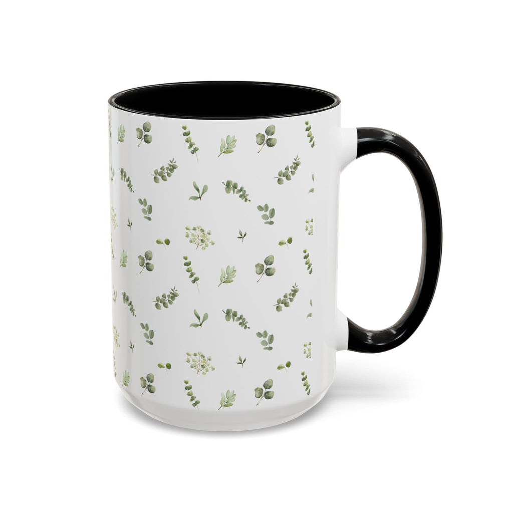 Botanical Eucalyptus Accent Coffee Mug — 11/15oz