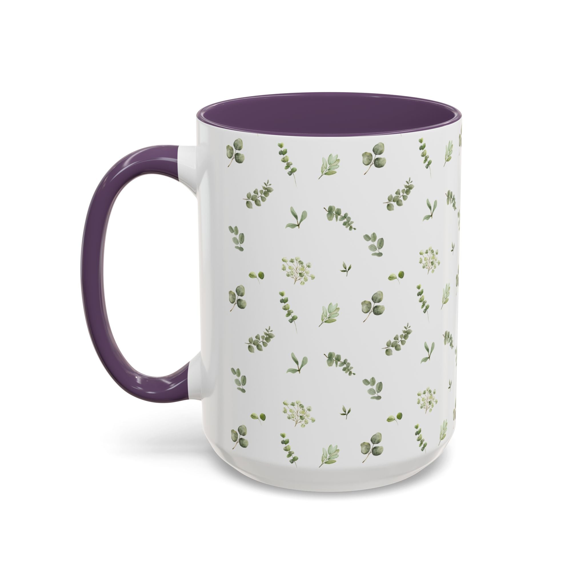 Botanical Eucalyptus Accent Coffee Mug — 11/15oz