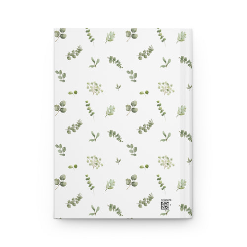 Botanical Eucalyptus Hardcover Journal — Matte Floral Notebook for Notes & Planning