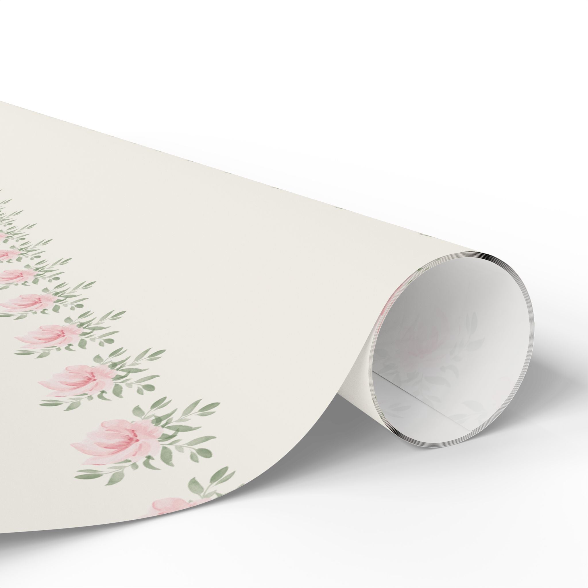 Floral Rose Pattern Wrapping Paper — Pink Rose Bouquet Gift Wrap