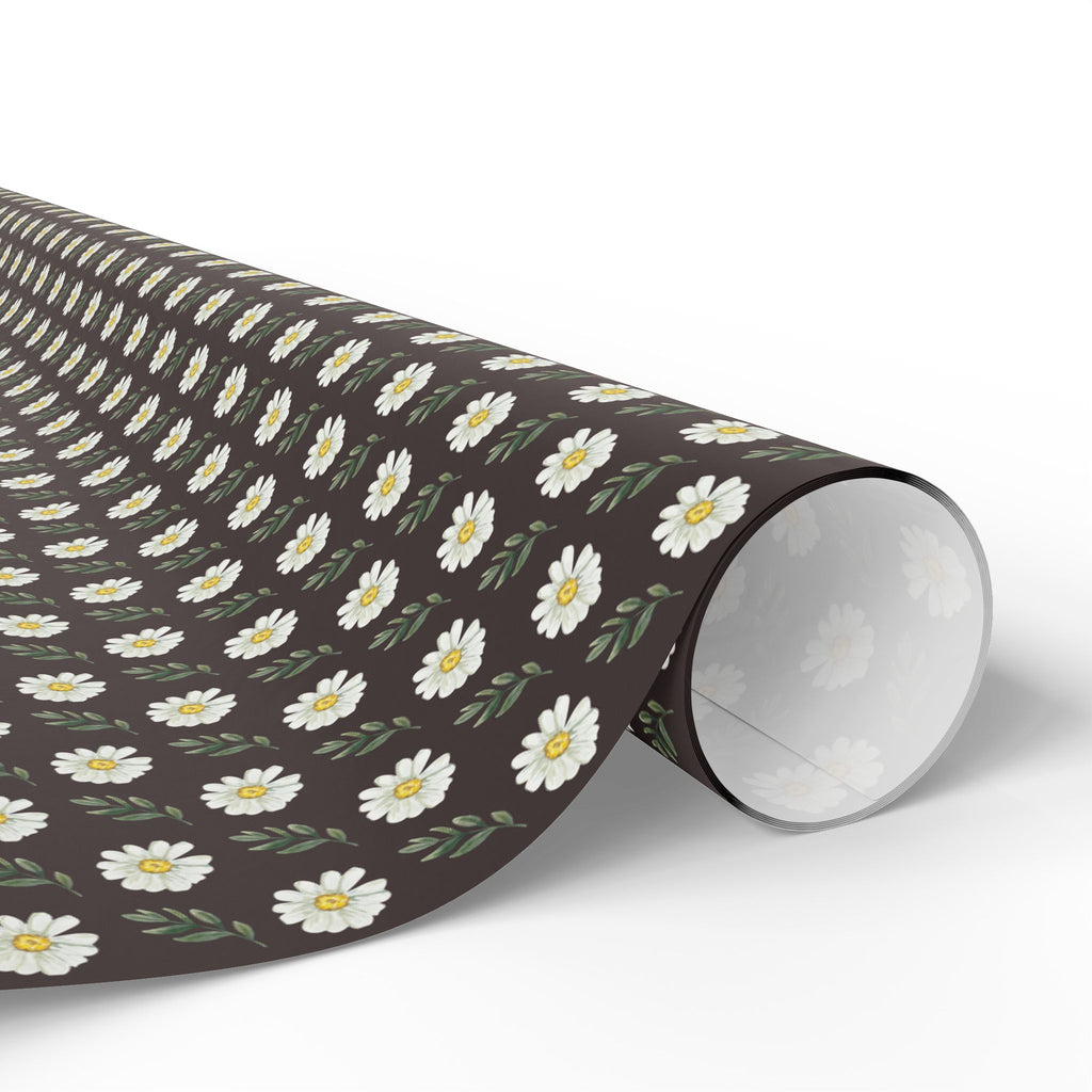 Daisy Bouquet Wrapping Paper Roll — Floral Gift Wrap for Birthdays & Spring Celebrations