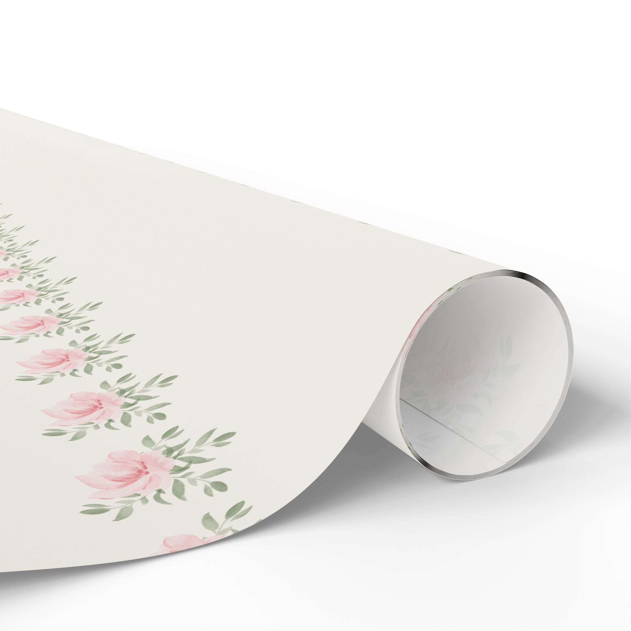 Floral Rose Pattern Wrapping Paper — Pink Rose Bouquet Gift Wrap